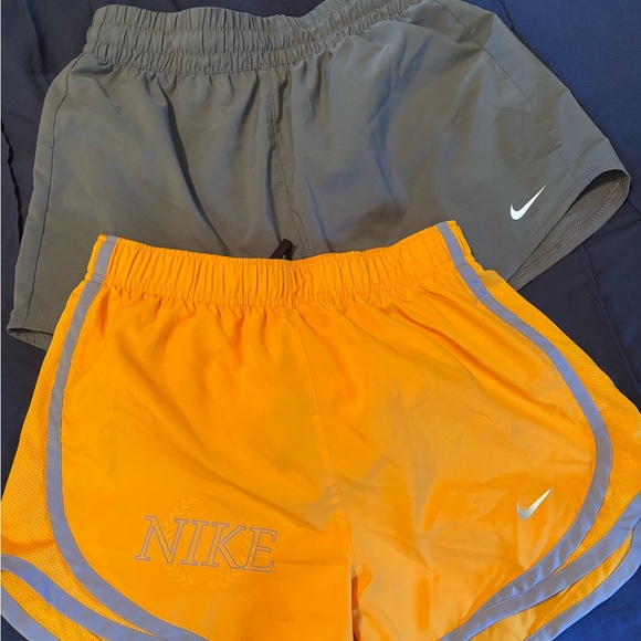 Nike Pants - Nike Women's Orange and Olive Athletic Running Shorts